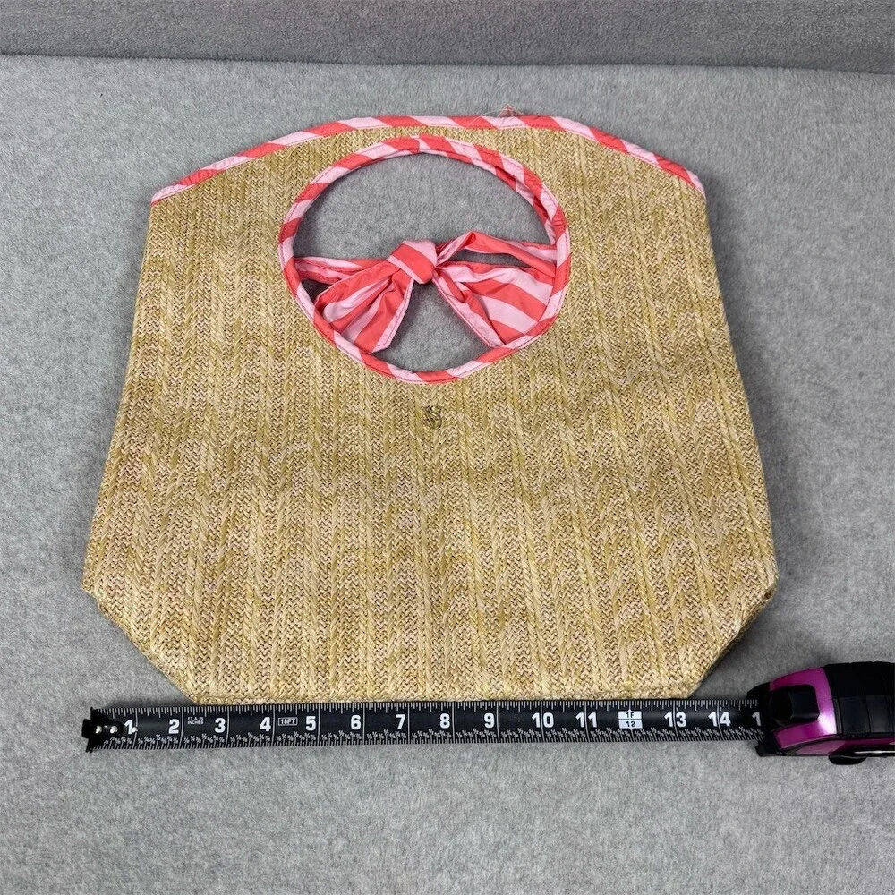 Victoria's Secret Bombshell Tote Bag Large Pink Stripe Bow Logo